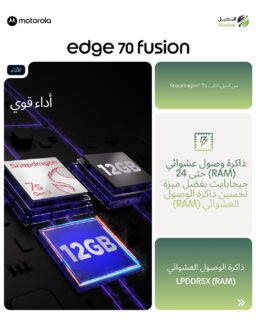السلاسة مو ميزة... صارت أسلوب حياة. ⚡😮💨
🚀 Snapdragon® 7s Gen 3
⚡ حتى 24GB RAM مع RAM Boost
💾 LPDDR5X RAM
من أول لمسة... بتحس بالفرق. 🔥
Motorola Edge 70 Fusion
#Motorola #Edge70Fusion #MotoJordan #Albadeel #خليك_مع_موتو